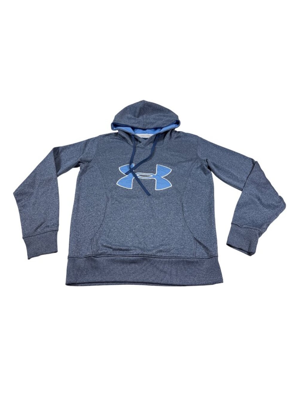 Under Armour ColdGear Hoodie Semi-Fitted Blue Logo Size S (PP578)